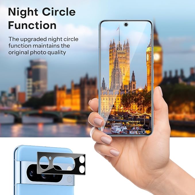 OMOTON for Pixel 8 Pro Screen Protector, 3 Pack for Pixel 8 Pro Tempered Glass