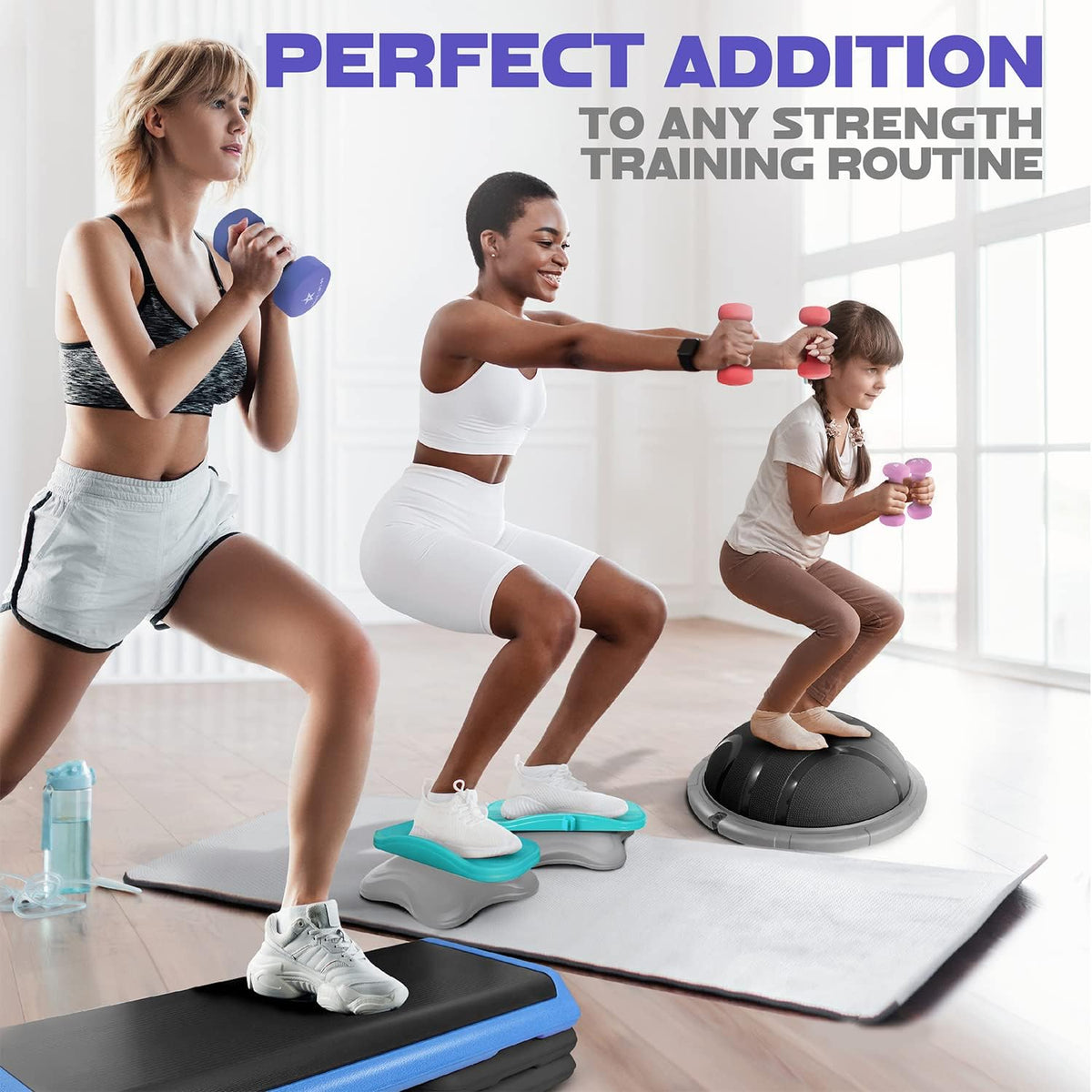 Yes4All Neoprene Coated Dumbbell Hand Weights - Set of 2 with Anti-Roll, Anti-Slip Design | 15 Color Options