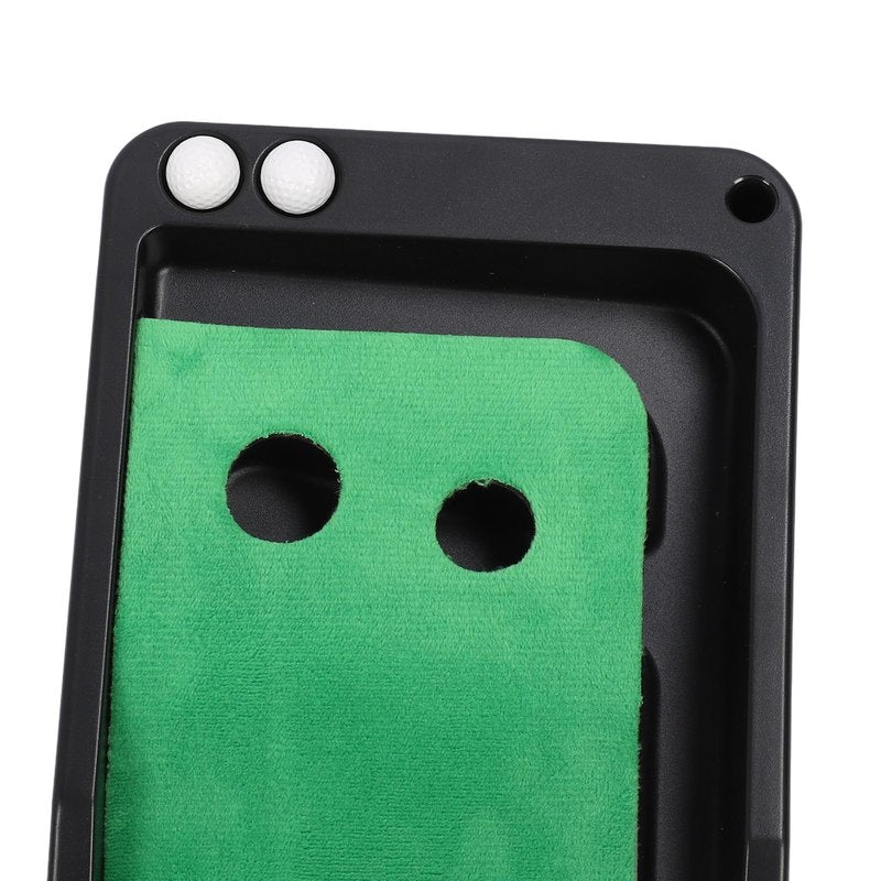 Putting Trainer, Automatic Return Golf Mat with Green Velvet Surface Anti-Slip Rubber Base for Home Office Practice Improve Your Short Game