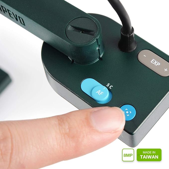 IPEVO V4K Ultra High Definition 8MP USB Document Camera — Mac OS, Chromebook
