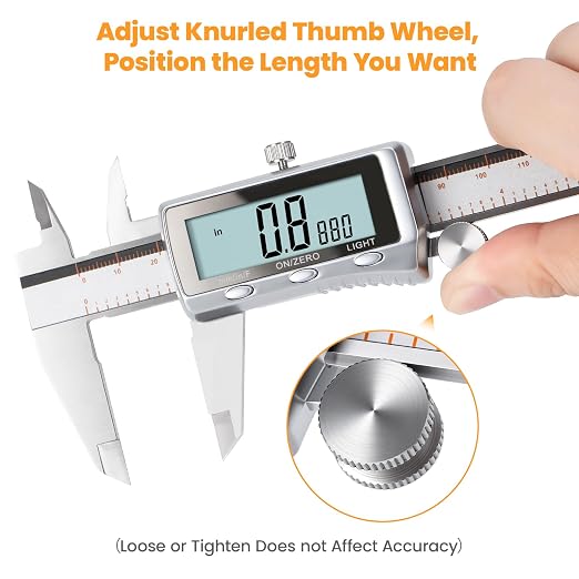 HARDELL Digital Caliper, Rechargeable Caliper Measuring Tool