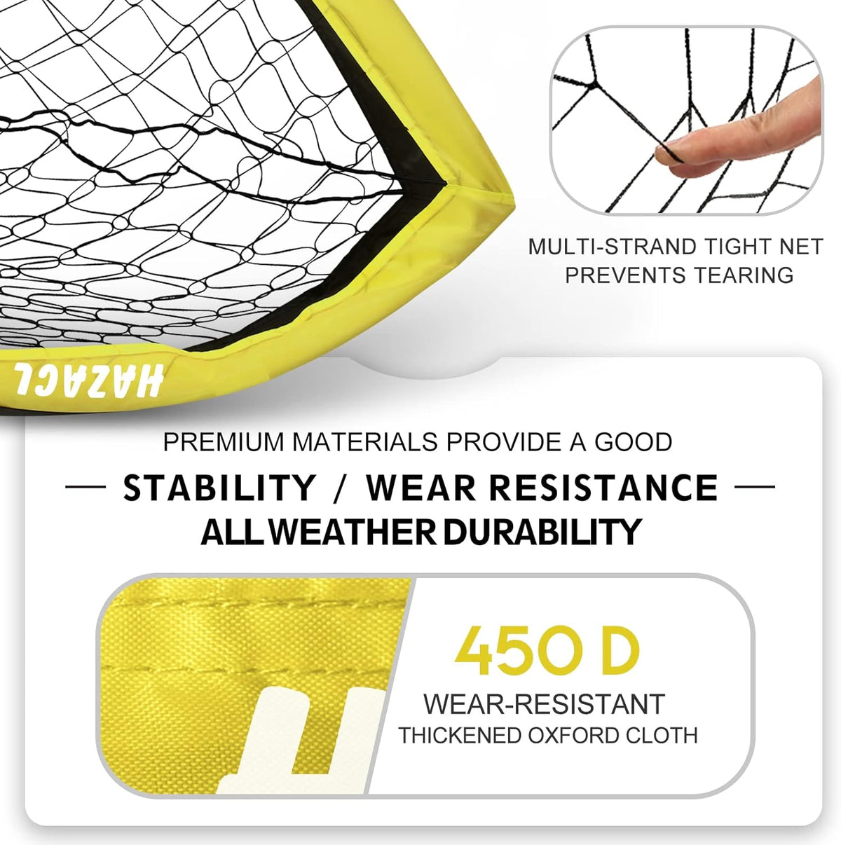 Skiennix Kid Soccer Goals - Portable Large Pop-Up Soccer Nets with Carry Bag for Indoor/Outdoor Use