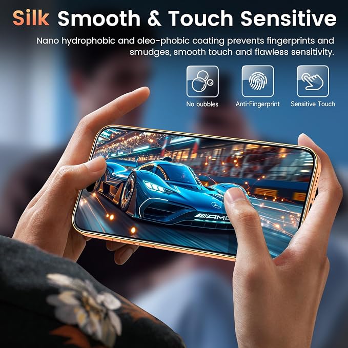 Fotbor Compatible with 3 Pack iPhone 17 Pro Screen Protector with 1 Set Camera