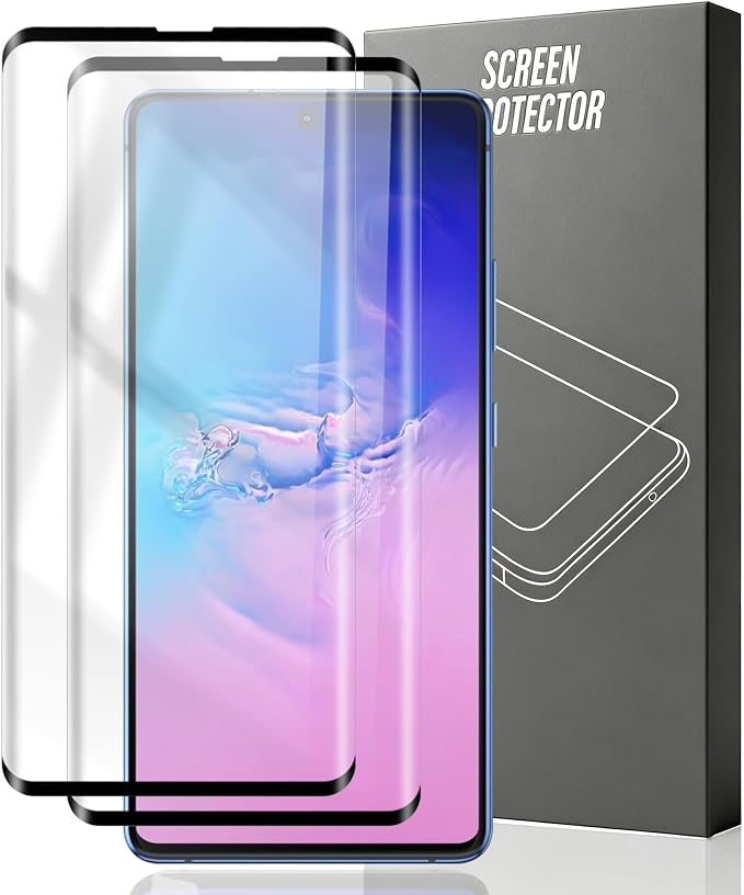 2 Pack Compatible with Samsung Galaxy S10 4G screen protector Tempered Glass