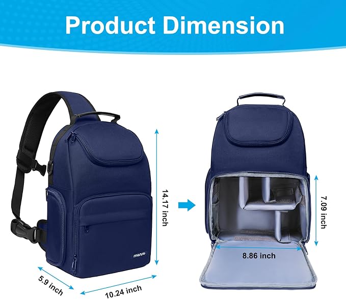 MOSISO Camera Sling Bag, DSLR/SLR/Mirrorless Camera Case Crossbody Photography