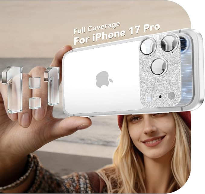imluckies Compatible with iPhone 17 Pro Camera Lens Protector Bling, Ultra HD