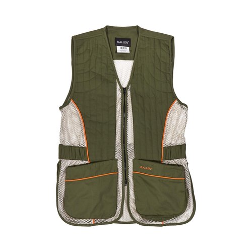 Allen Company Ace Shooting Range Vest with Moveable Shoulder Pad - Shooting Apparel for Adults - Medium/Large and X-Large/2XL Sizes - Olive/Tan