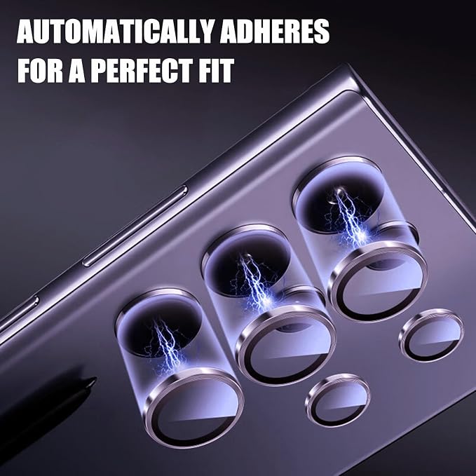 2 Pack Camera Lens Protector for Samsung Galaxy S24 Ultra, 9H Tempered Glass