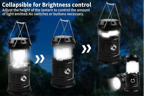 KunHe 5-Pack Portable LED Camping Lanterns - 1800mAh, Waterproof & USB Rechargeable for Outdoor Use