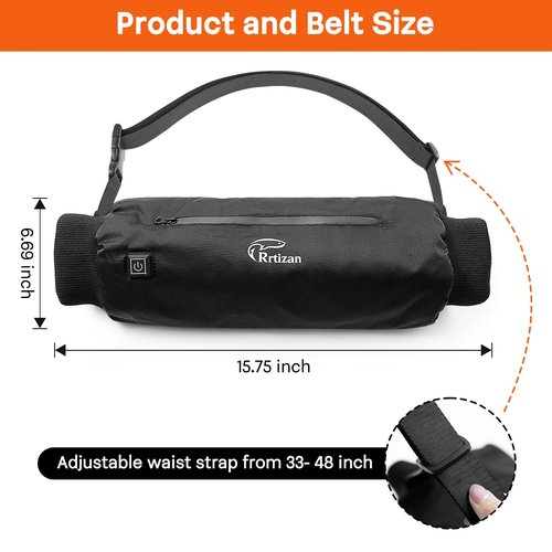 Heated Hand Warmer Pouch with 10000mAh Power Bank,Hand Warmers Poucn with 3 Levels Heating, Ideal for Football, Camping,Hunting, Portable and Waterproof Football Hand Warmer Heated Hand Muff