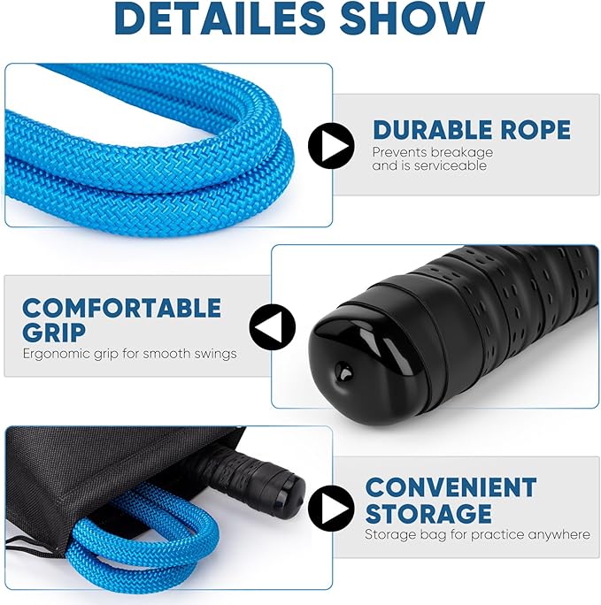 Golf Rope Swing Trainer Professional Golf Swing Rope Training Aid Improved Golfers Swing Speed, Rhythm, Flexibility and Strength Golf Training Aid for Men Women Gift