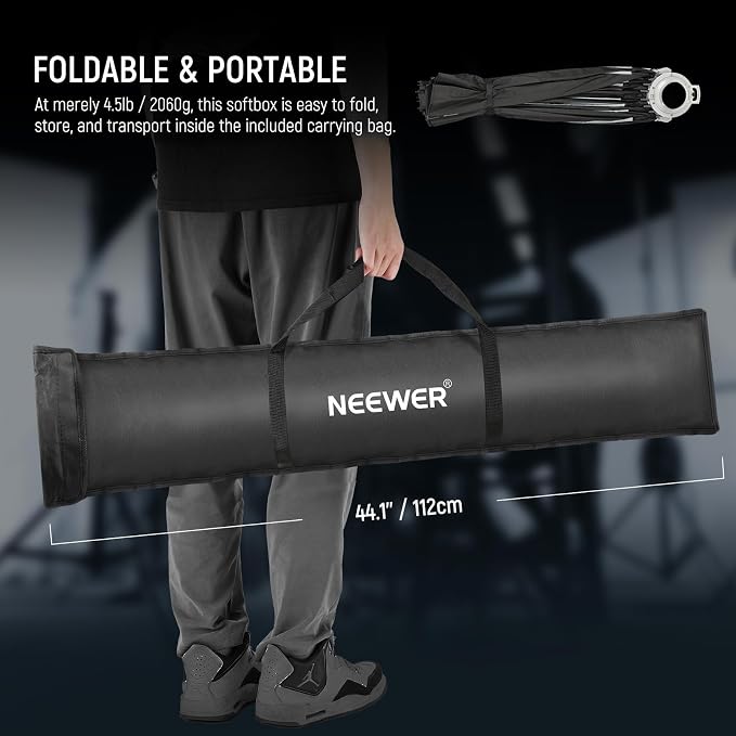 NEEWER Parabolic Softbox Kit, 47.2" Bowens Mount Soft Box
