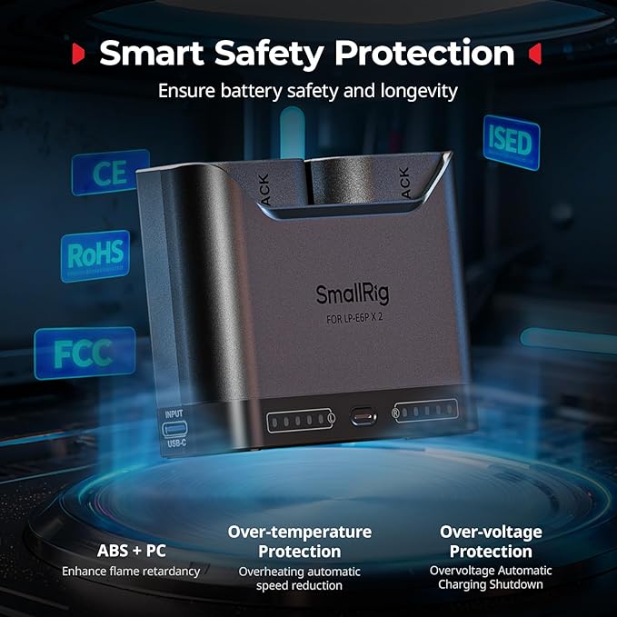 SMALLRIG LP-E6P LP-E6NH LP-E6N LP-E6 Battery Charger