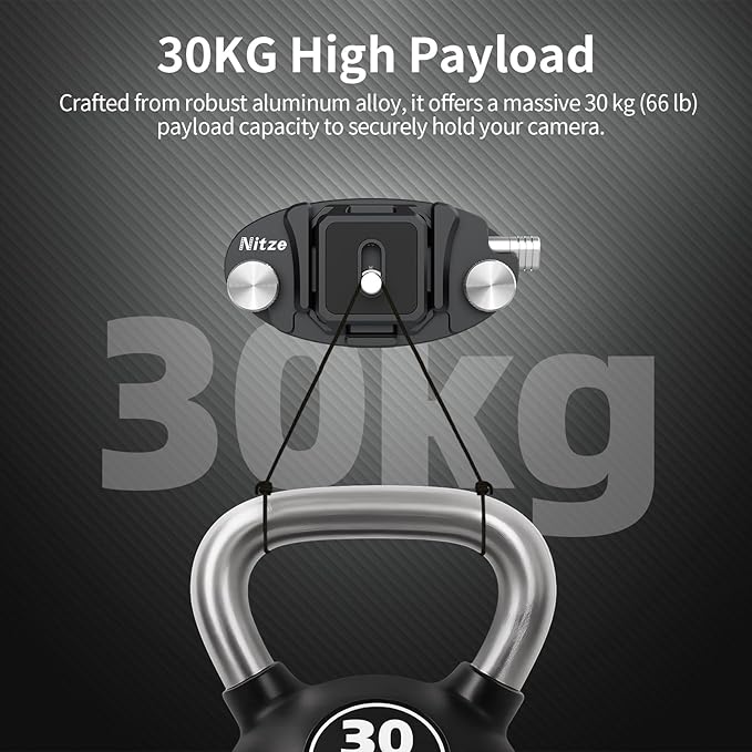 Nitze Camera Clip with Arca-Type Plate, Metal Capture Clip with Magnetic