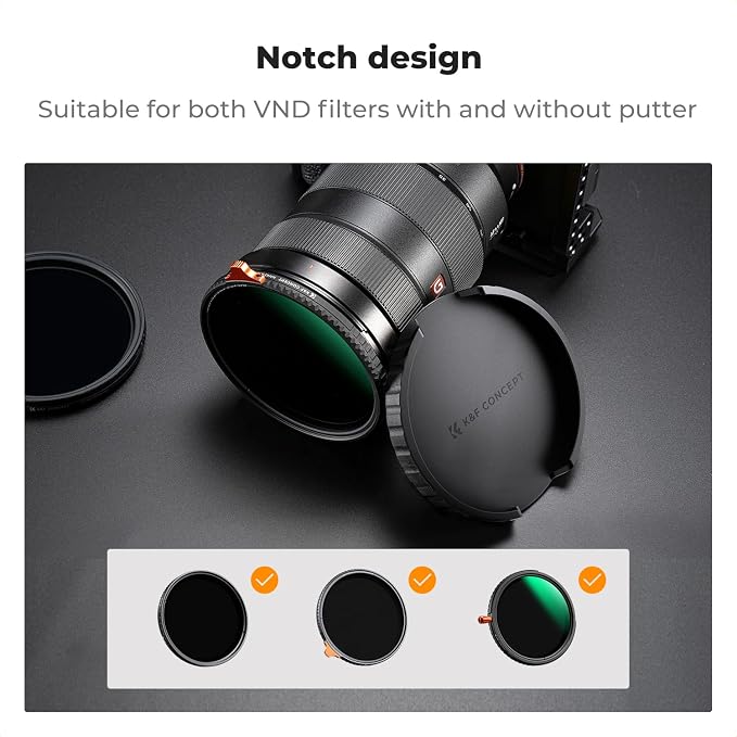 K&F CONCEPT 72mm Variable ND Lens Filter Cap TPU Material. Only
