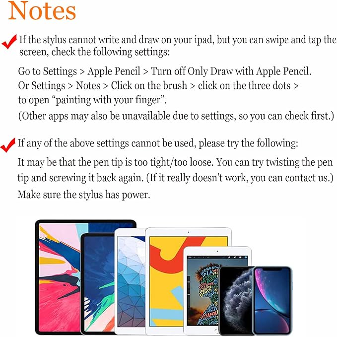 Stylus Pen for Touchscreen, Rechargeable Universal iPad Pen for Tablet