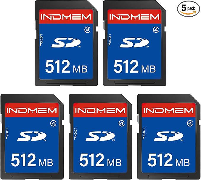 512MB SD Card, SD Flash Memory Cards UHS-I U1 Class 4 High-Speed Full HD Video
