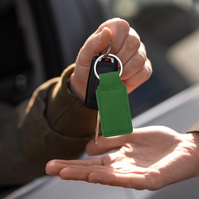 LaserGram Rectangle Keychain, Coat of Arms Germany, Personalized Engraving Included (Green)