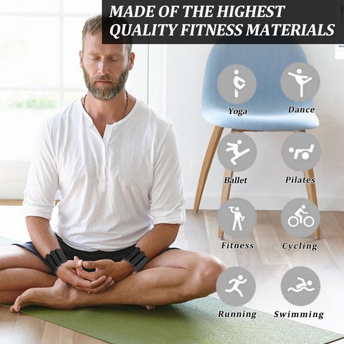 Black Wrist Weights for Men & Women,Durable Adjustable Design, Ankle Weights Optional Set of 2 (1LB Each),Perfect For Gym Workout Yoga,Walking