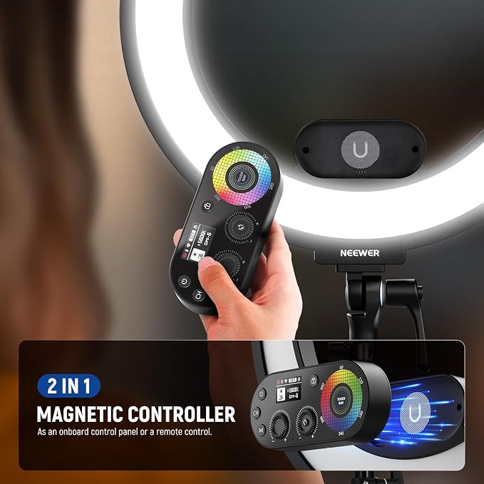 NEEWER RL45C 18" Edge Lit 45W RGB LED Ring Light