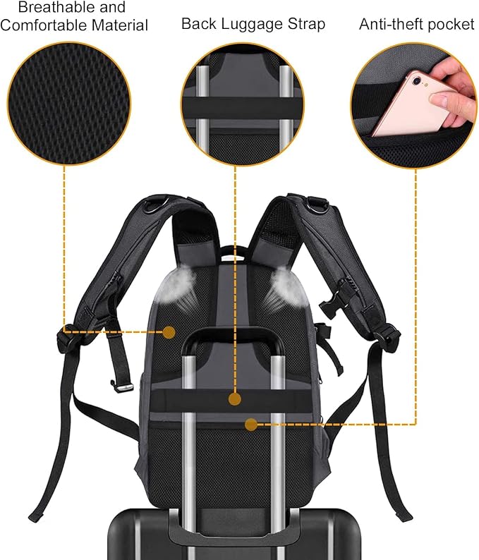 MOSISO Camera Backpack, DSLR/SLR/Mirrorless Photography Camera Bag 15-16 inch