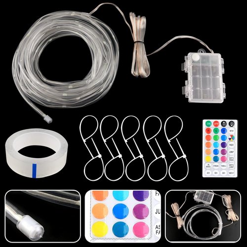 Green Bean LED Basketball Hoop Light - Remote Control Rim Light with 16 Colors & 7 Flashing Modes
