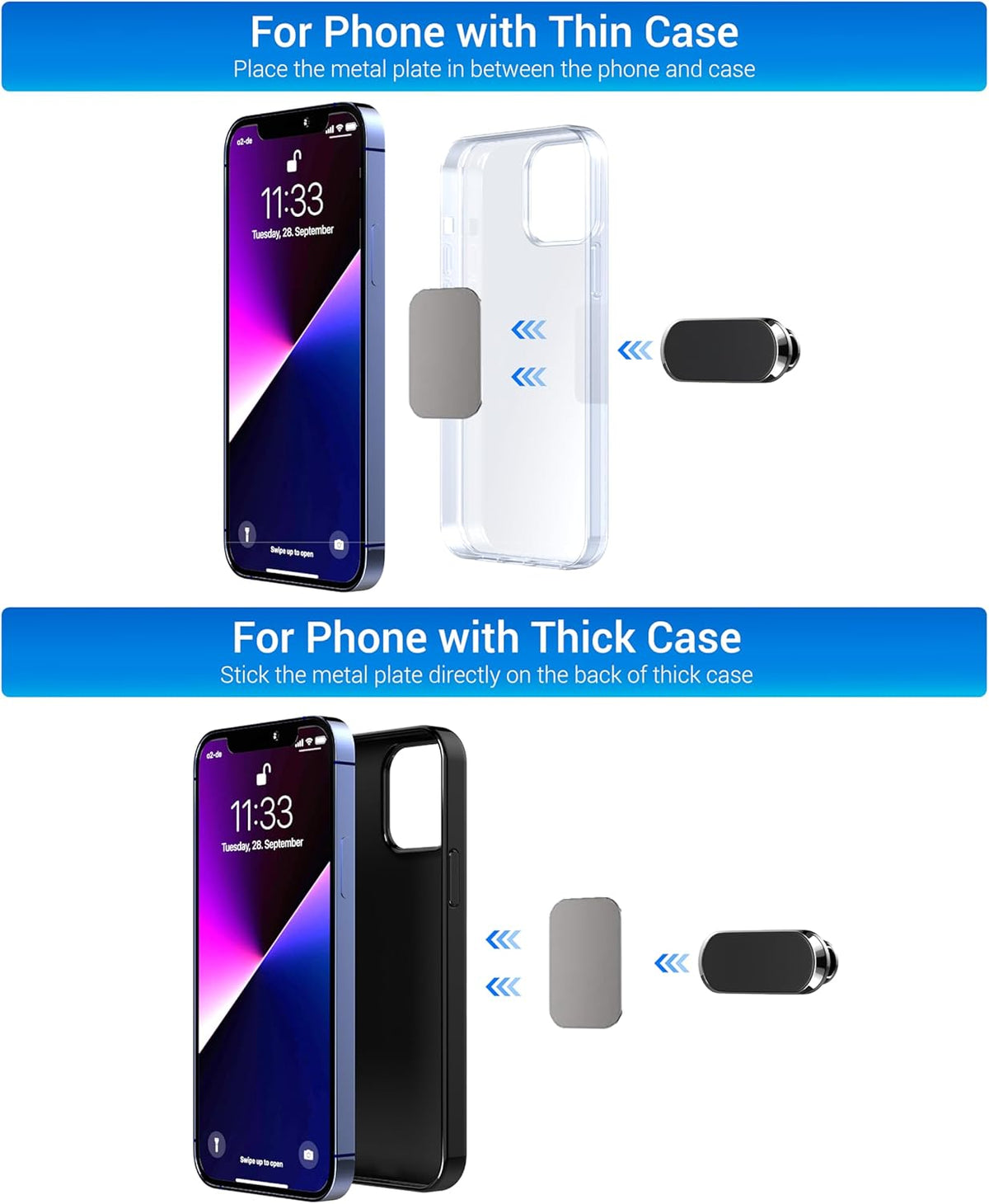 TT&C 2-Pack N52 Magnetic Phone Mount for Car Dashboard
