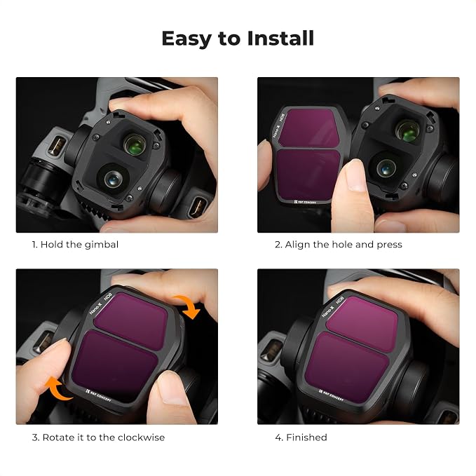 K&F CONCEPT ND Filter Set for DJI Air 3S, HD Optical Glass/Multi-Coated Drone