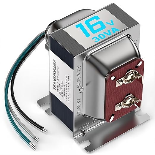 16V 30VA Doorbell Transformer for Ring Video Doorbells, Compatible