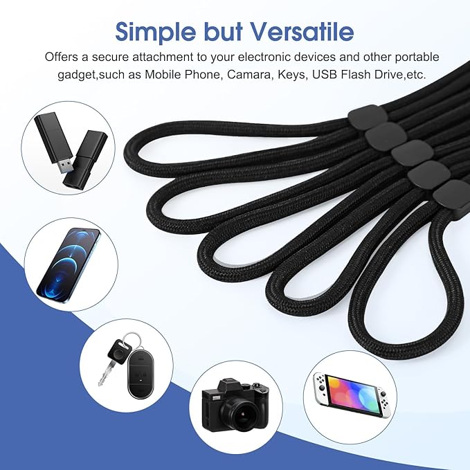 FrgKbTm Hand Wrist Strap Lanyard, Adjustable Nylon Colorful