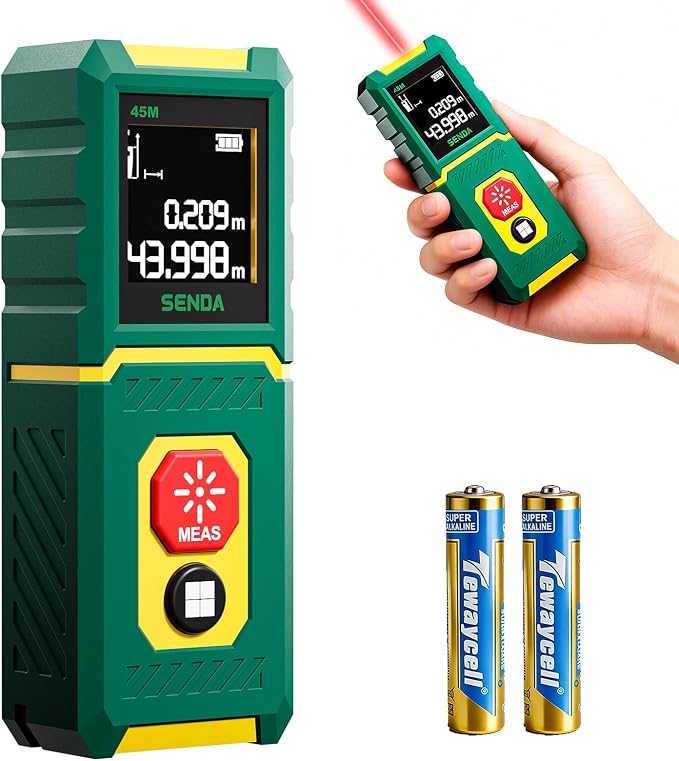 SENDA Laser Measure, Upgraded High-Accuracy 148Ft Laser Measurement Tool