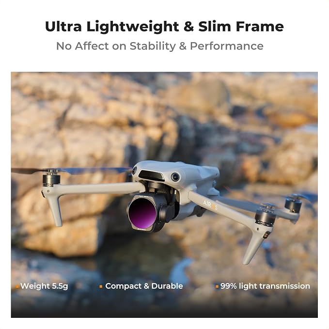 K&F CONCEPT ND PL Filter Set for DJI Air 3S, HD Optical