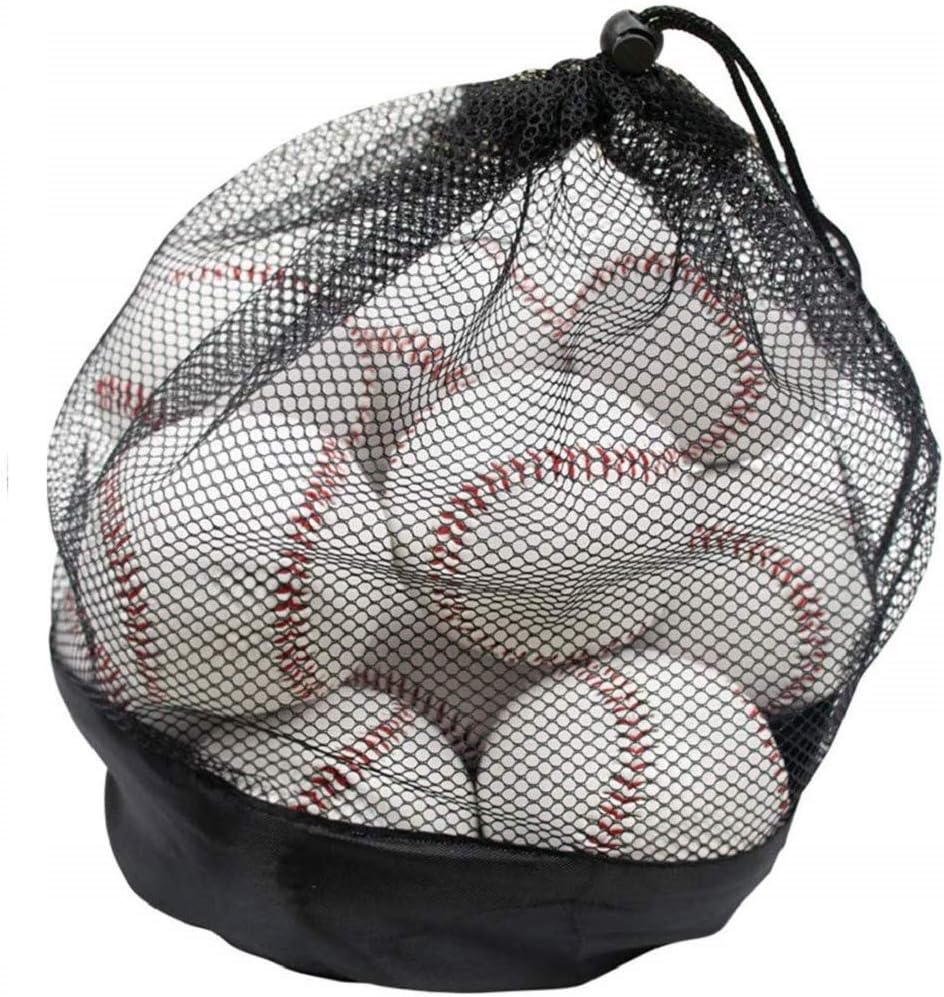 Tebery Baseballs - 12 Pack Standard Size Leather-Covered Training Balls for Adults