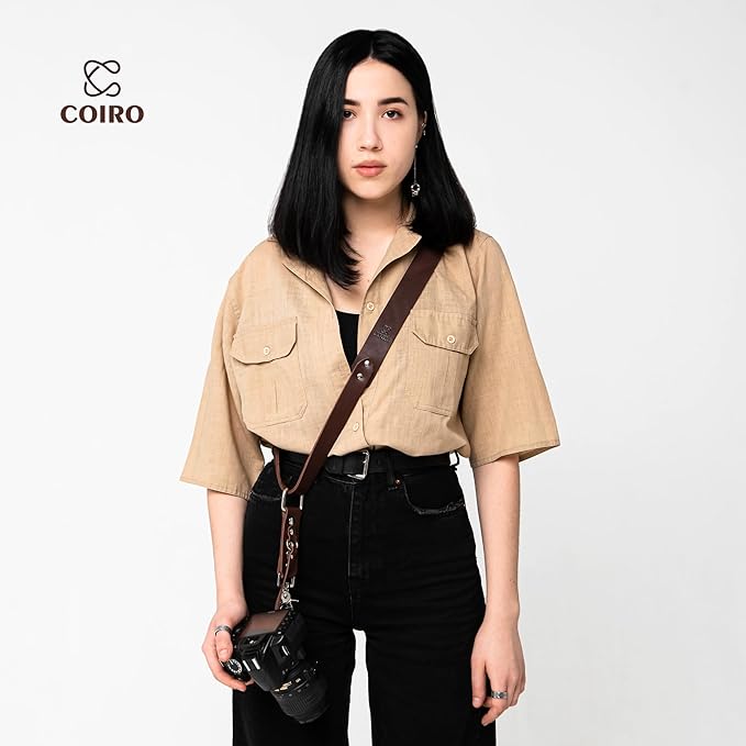 C Coiro Leather Camera Strap Crossbody