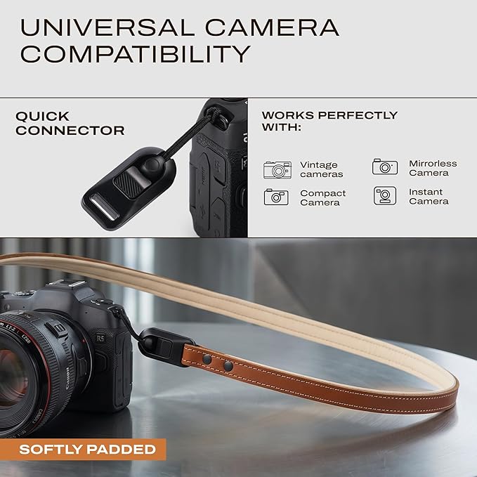 C Coiro Thin Leather Camera Strap