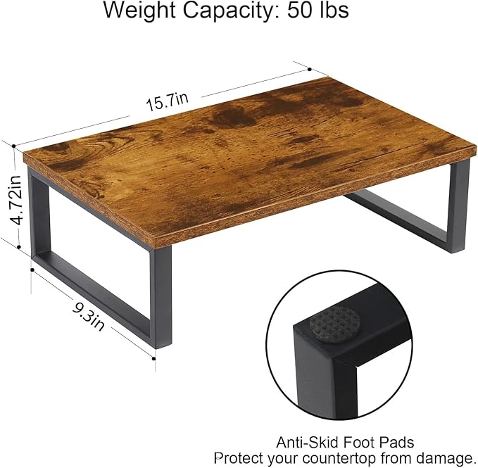 Monitor Stand Riser 2 Pack Laptop Stand Riser Holder Wood Computer Stands