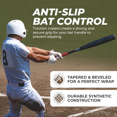 Hot Glove Mega Wrap Bat Grip - 1.5mm Tacky Design for Superior Control and Comfort