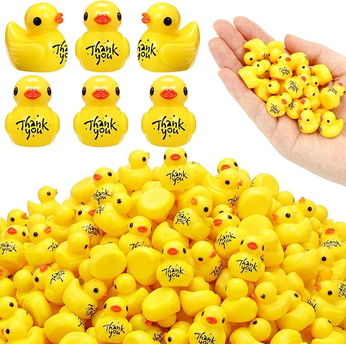 Skylety 100 Pcs Thank You Gifts Mini Resin Ducks Employee Appreciation Gifts