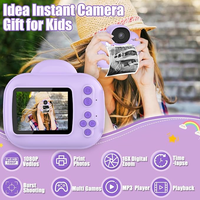 Kids Camera Toys, Instant Print Camera