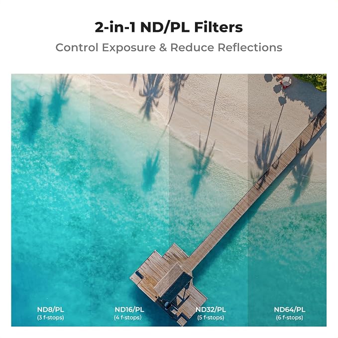 K&F CONCEPT ND PL Filter Set for DJI Air 3S, HD Optical