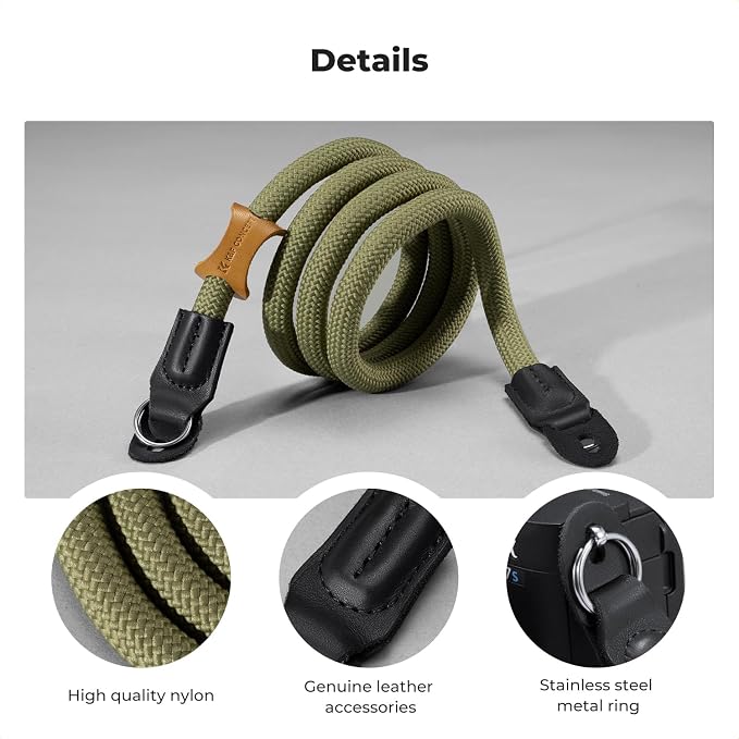 K&F CONCEPT Camera Neck Strap, 100cm Nylon Rope Camera Shoulder Strap