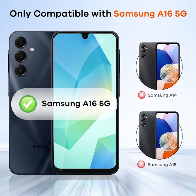 4+4 Pack for Samsung Galaxy A16 5G Screen Protector & Phone Camera Lens