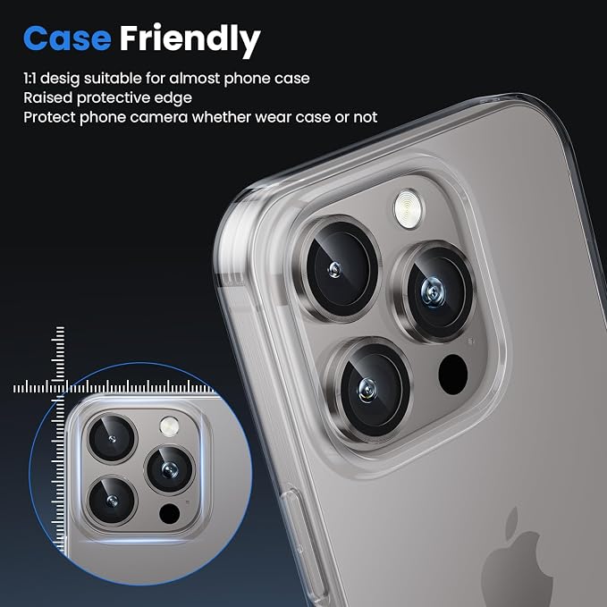 WSKEN for iPhone 16 Pro/iPhone 16 Pro Max Camera Lens Protector