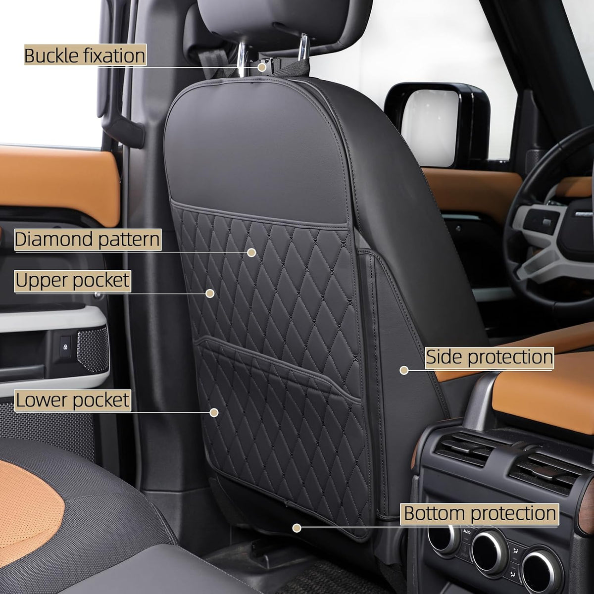 TAIKOO Seat Back Protector,Shields Seat Backs from Kicks and Adds Storage