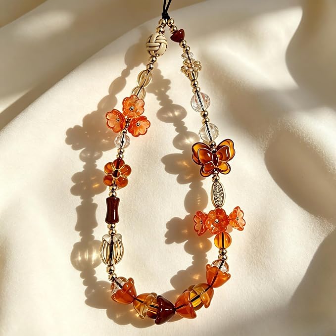 Cute Beaded Camera Wrist Strap for Phone, Digital Camera Charm Lanyard