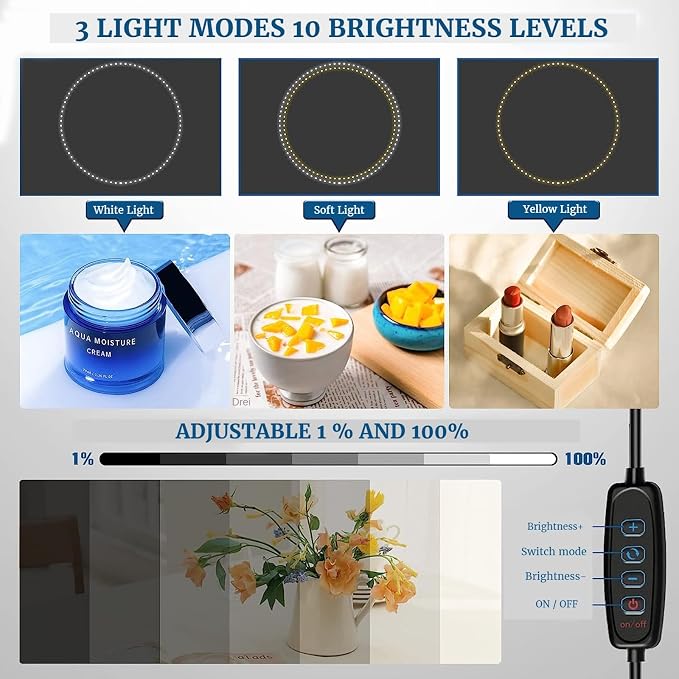 Portable Photo Studio Light Box, PULUZ 16"x16" Professional Dimmable Shooting