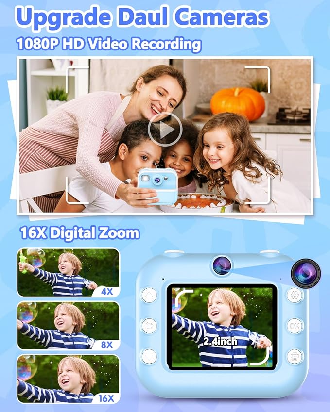 Kids Camera Instant Print, Christmas Birthday Gifts