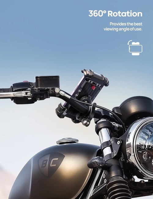 Lamicall Motorcycle Phone Holder - Secure Handlebar Mount for 4.7" to 6.8" Smartphones | Ideal for iPhone 17 Pro Max