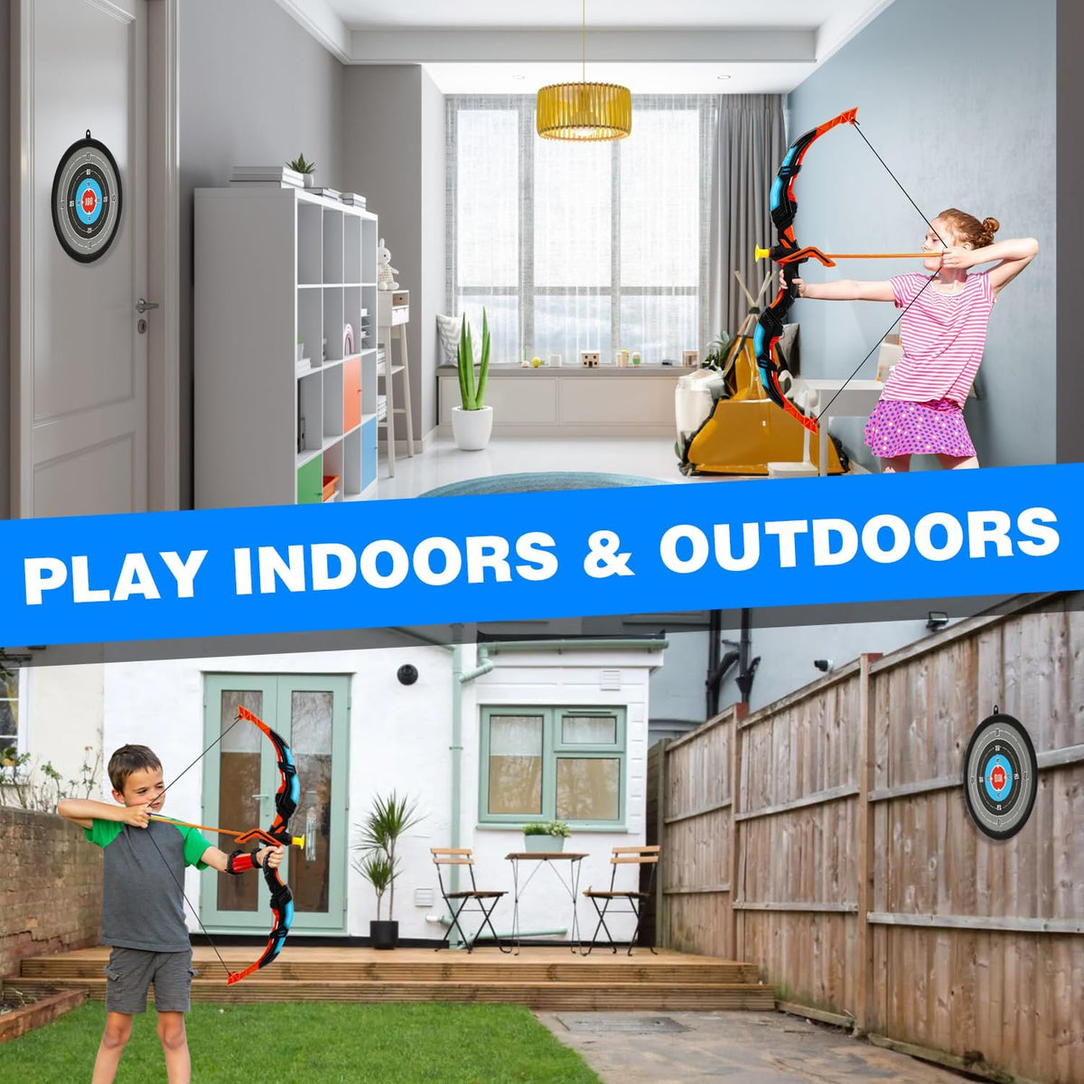 TOY Life Bow and Arrow Set - Light Up Archery Toys for Kids Ages 4-12 | Includes Targets & Perfect Gift