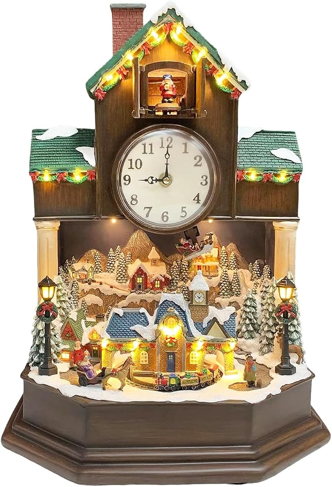 MOMENTS IN TIME 17.1” Christmas Cuckoo Clock